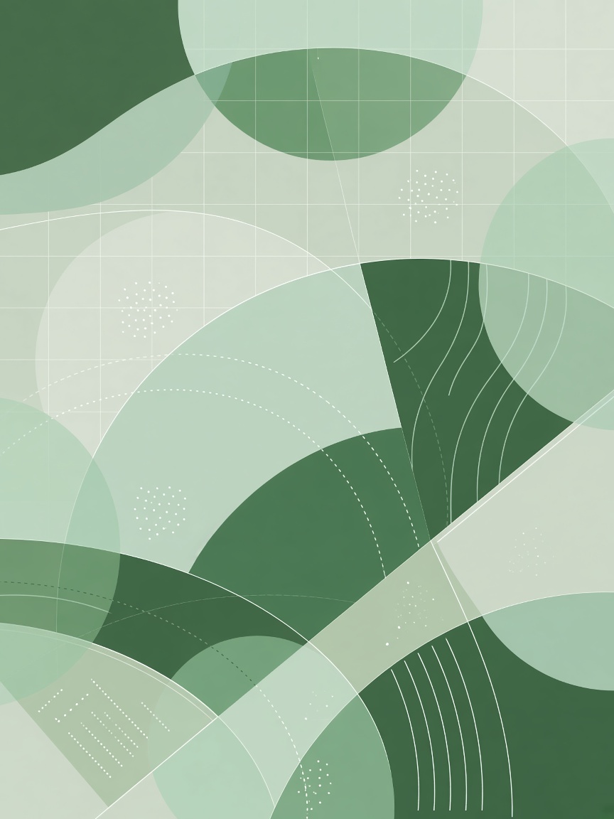 Geometric abstract irrigation zones in forest green